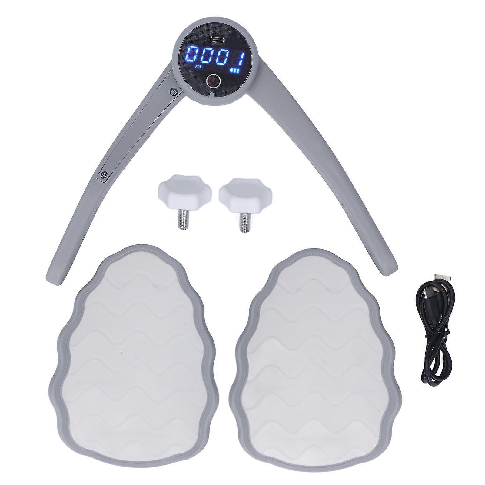 Pelvic Floor Muscle Inner Thigh Master with Counter 3 Levels Resistance 360 Degree Rotatable Inner Thigh Workout Equipment Gray