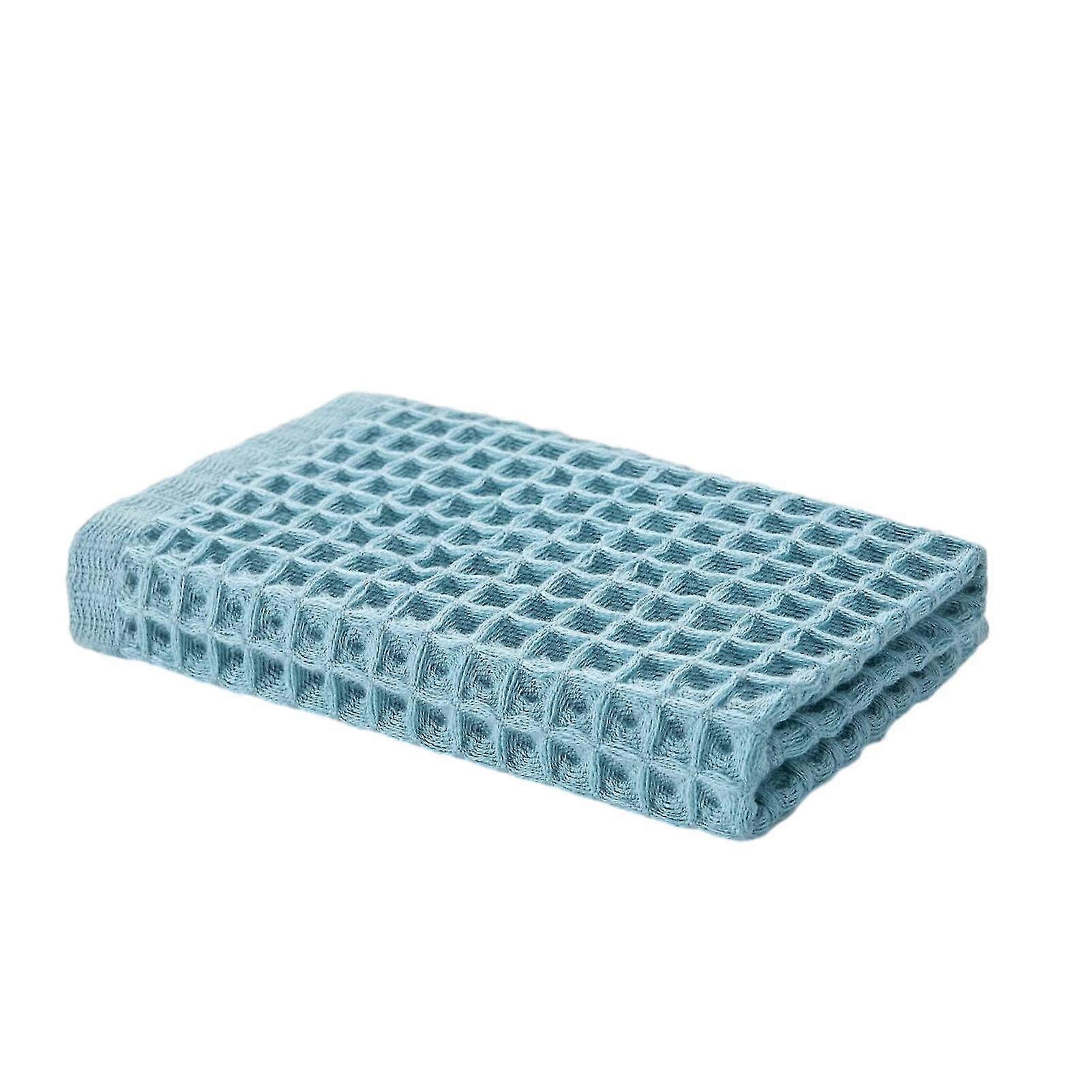 Squared Hand Face Towel with Waffles Pattern Quick Dry Lint Free Bath Cotton Towel for Face Washing