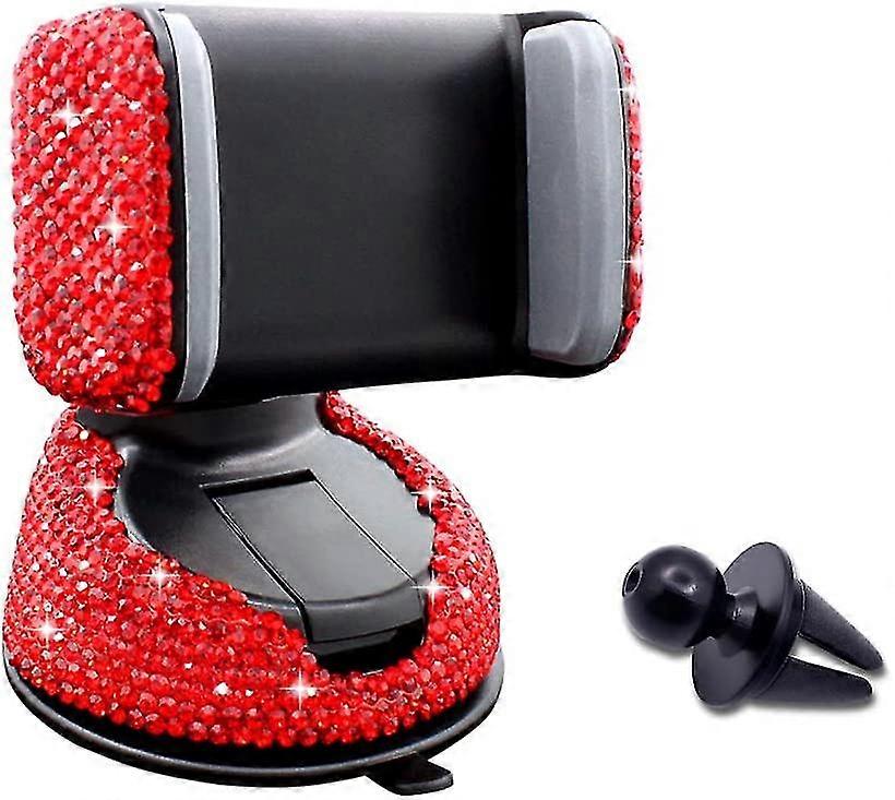 Bling Rhinestone Car Phone Holder Windshield Dashboard Adjustable