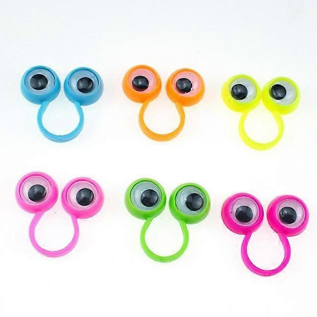 6 Pieces Eye Finger Puppets Plastic Rings