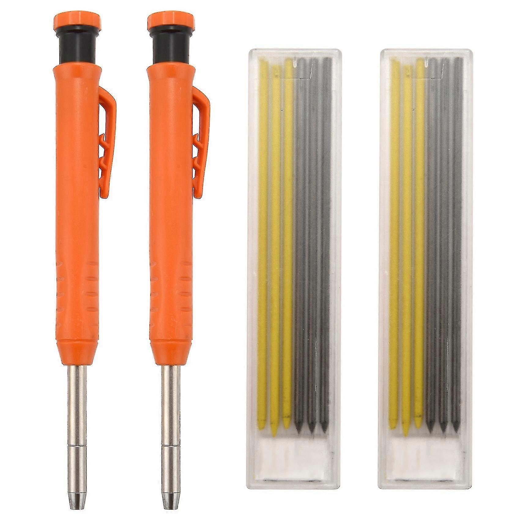 Compatible Withcompatible With2pcs Mechanical Pencils Solid Carpentry Automatic Pencils Set 12pcs