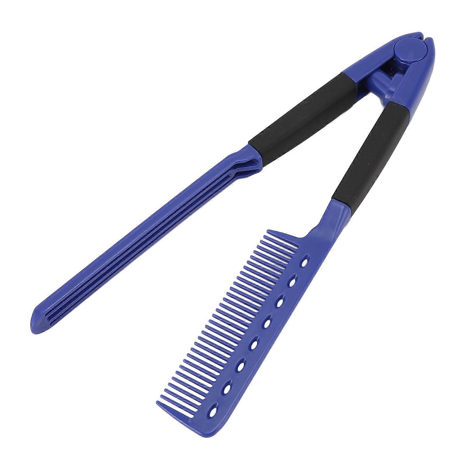 V Shaped Hair Straightener Comb Hairdressing Styling Anti Static Heat Resistant Flat Straightening Comb