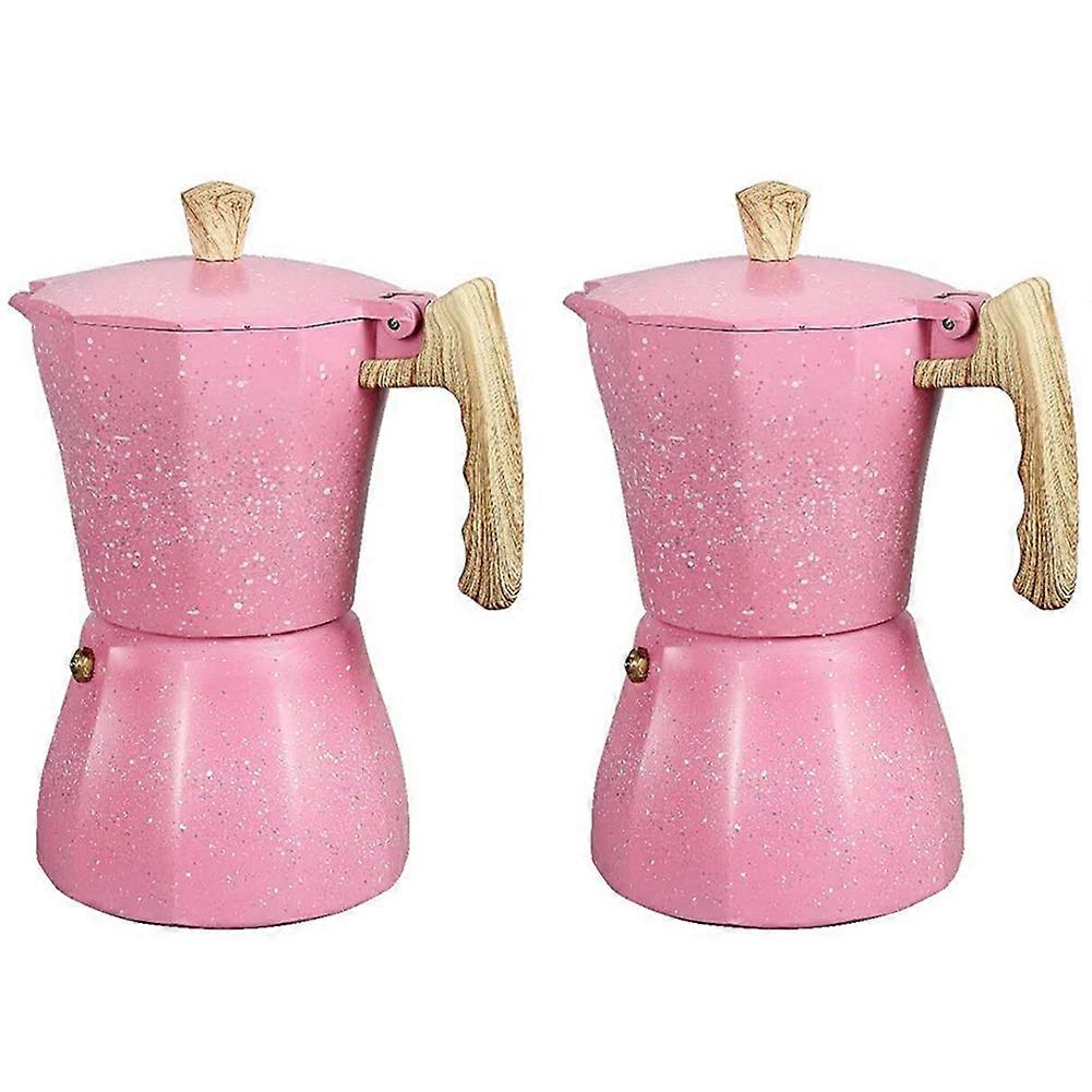 2X Stovetop Espresso Maker - Moka Pot Coffee Maker for Gas or Electric Stove Top - 3 Cups Espresso