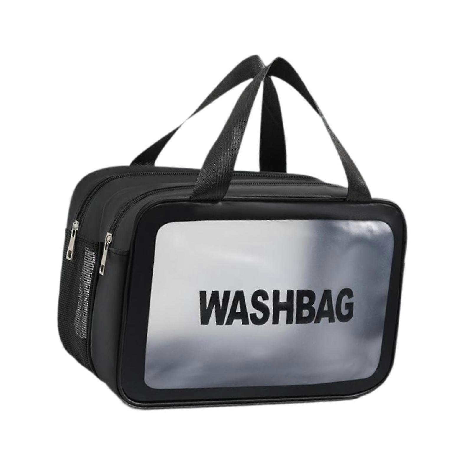 Reise Toalettmappe Tørr Våt Separasjon Sminkepose For Svømming Vandring Hjem Svart L