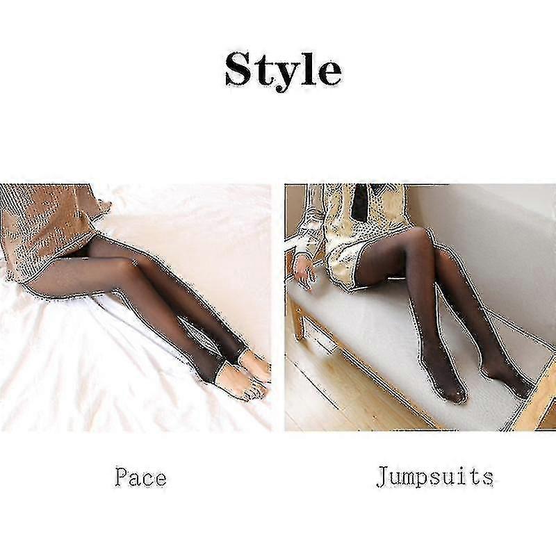 Collant In Pile Caldo Traslucido Finto Per Gambe Impecabili Da Donna - Foto 7