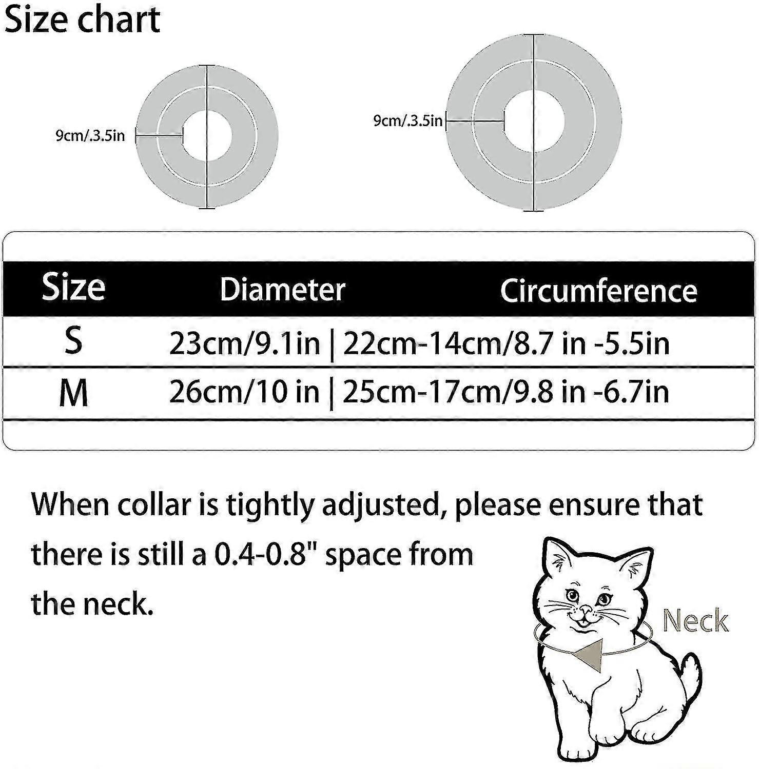 Adjustable Cat Cone Collar Padded With Soft Polyester For After Surgery To Anti Lick