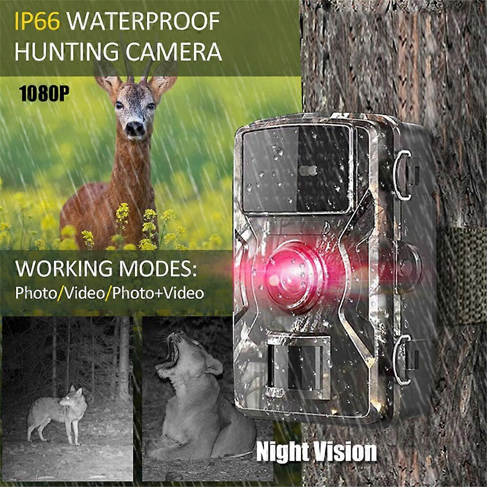 16MP 1080P Wildlife Hunting Trail Game Camera Motion Activated Security Camera IP66 Infrared Night Vision Hunting Camera