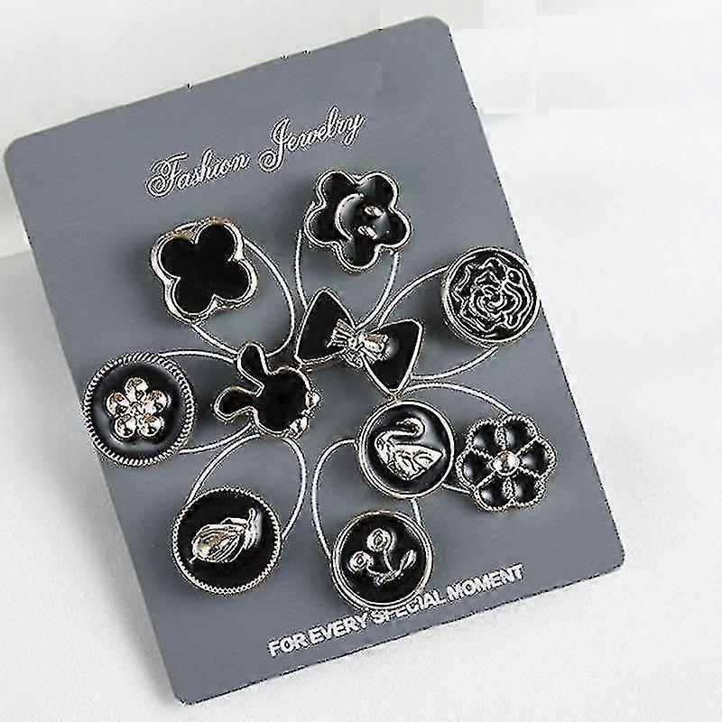 10pcs Prevent Accidental Exposure Buttons Brooch Pins Badge