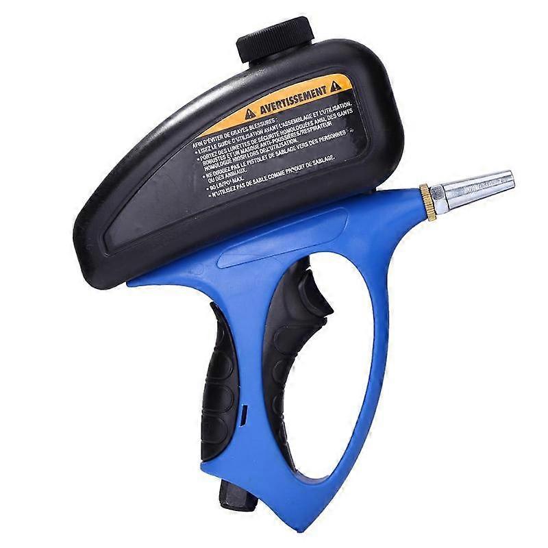 Portable Gravity Sandblasting Gun Pneumatic Adjustable Sand Blasting Flow Replaceable Nozzle Handheld Cleaning Blasting Device