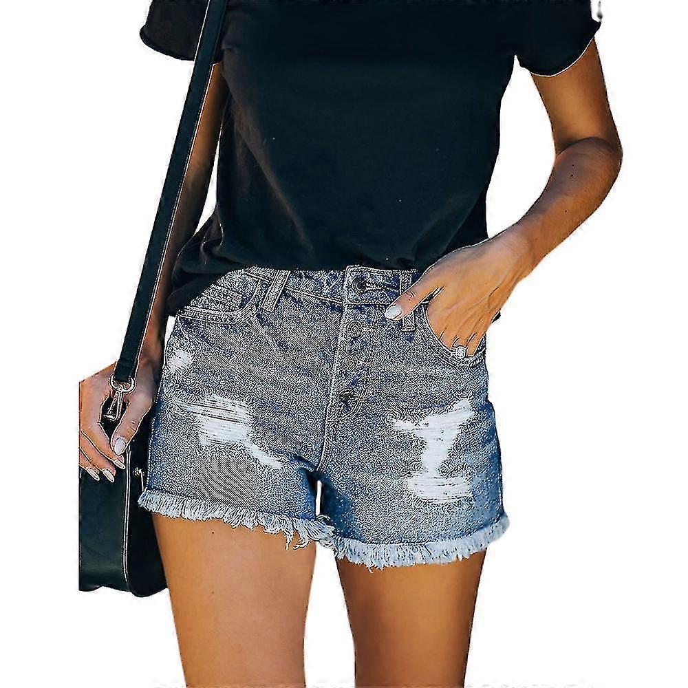 נשים קרעו ג'ינס פרום מכנסיים קצרים קיץ סקיני קצר ג'ינס חם מכנסיים