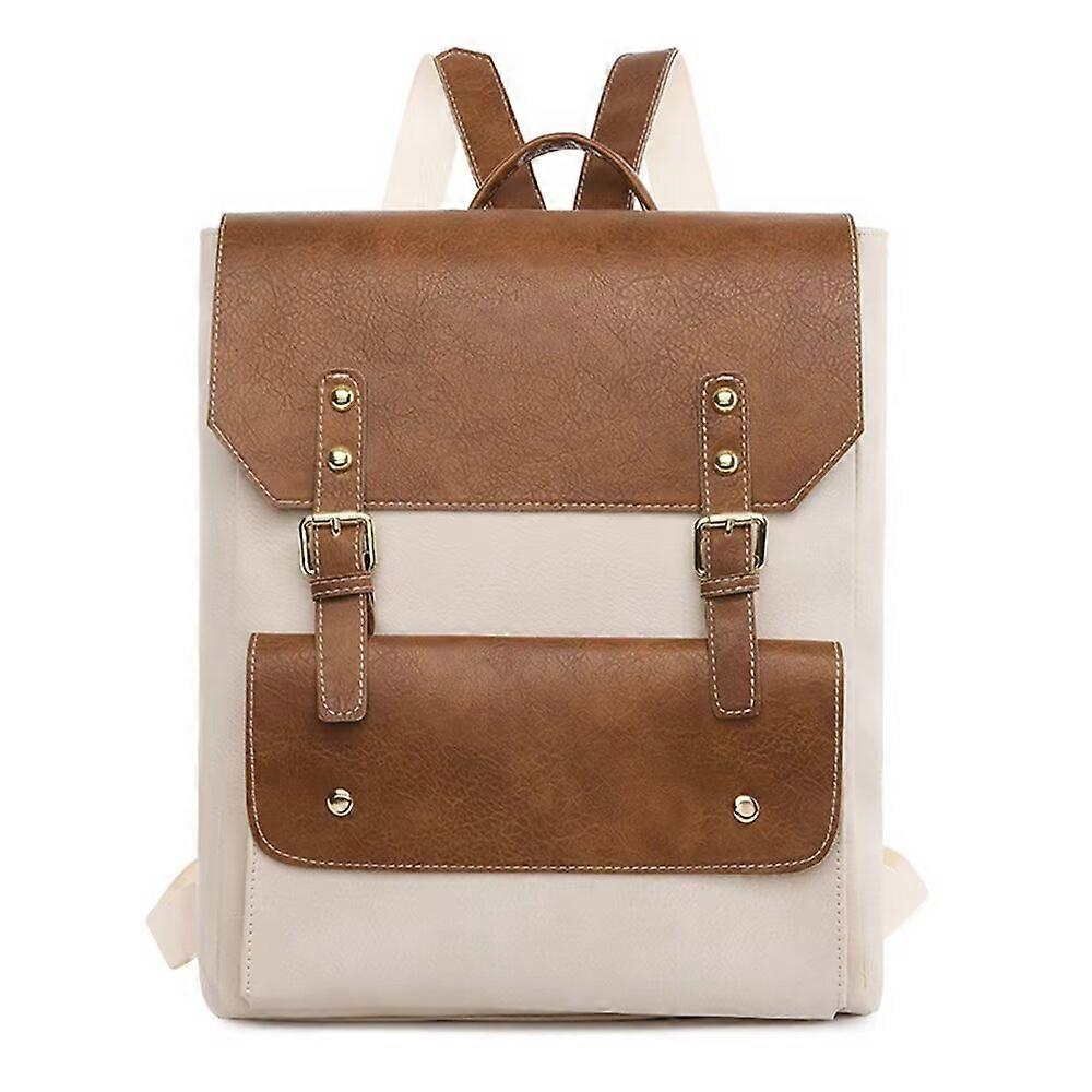 PU leather shoulder bag travel bag large capacity leisure computer backpack women's backpacks