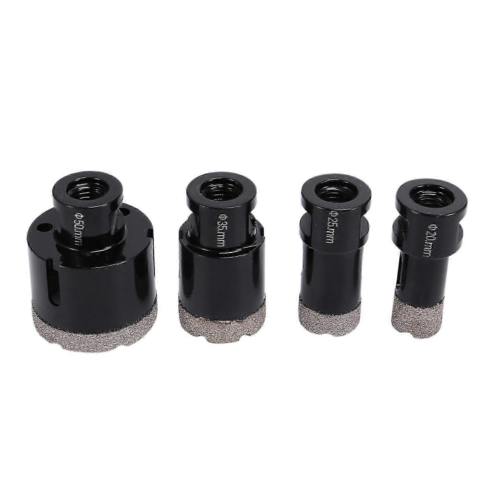 4Pc M14 Thread Dry Vacuum Brazed Diamond Drilling Core Bit Ceramic Tile Hole Saw Marble Drill Bits