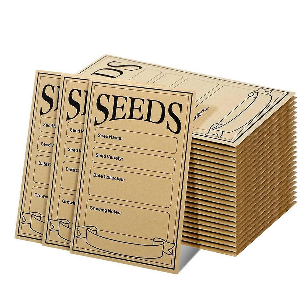 100Pcs frøkonvolutter 3.1X4.7 tommer, frøkonvolutter Brunt papirfrøpakker Konvolutter for lagring Vegetabilsk