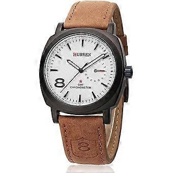 2set Luxury Men Quartz Luminous Watch Fashion Sport Leather Strap Wristwatches