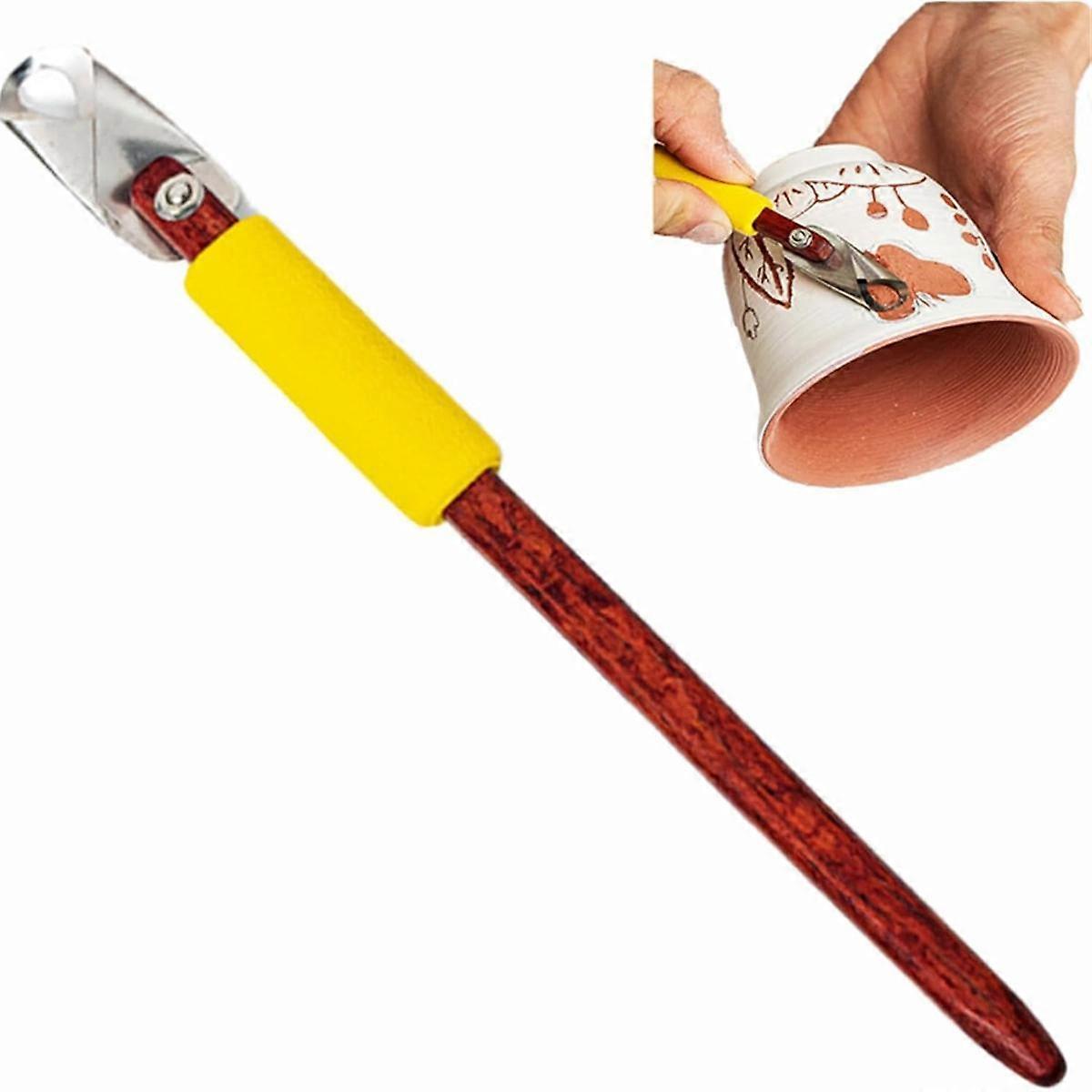 Clay Pottery Sculpting Tools Set Pottery Clay Sculpture Caving Scraper Craft Modelling Tools Yellow