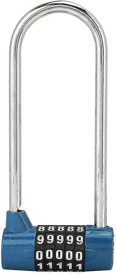 Zinc Alloy U Shaped Security Code Combination Padlock With U Shaped Combination Padlock(blue)