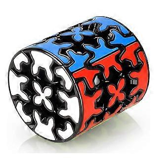 QY Toys 3x3 Zylinder Gear Cube 3x3x3 Circular Speed Magic 3D Gear Puzzle Magic Speed Cube (Schwarz)