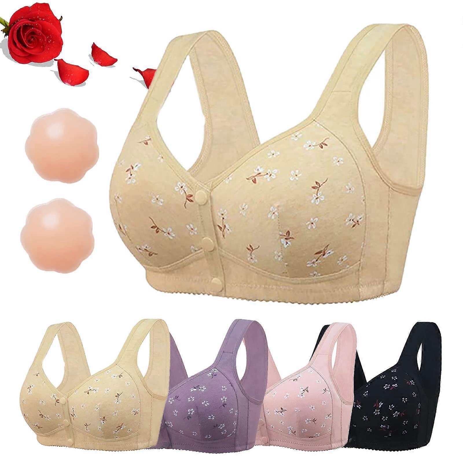 Soutien-gorge à fermeture frontale pour femmes Soutien-gorge respirant confortable à couverture complète pour les personnes âgées