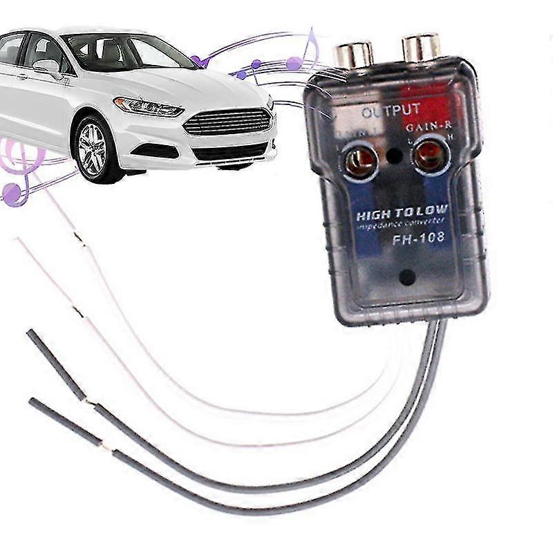 Auto High To Low Converter Car Audio Lines Out Converters Sound Subwoofer Amplifier Adjustable compatible Car Electronics Accessories