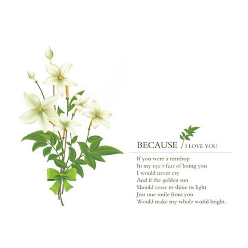 3D Flower Bedside Wall Sticker Wallpaper Removeable