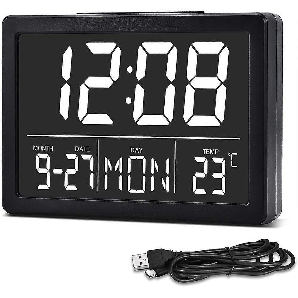 Digital Alarm Clock LED Time Display, Alarm Clocks, Alarm Settings, Adjustable Bedside Clock Volume