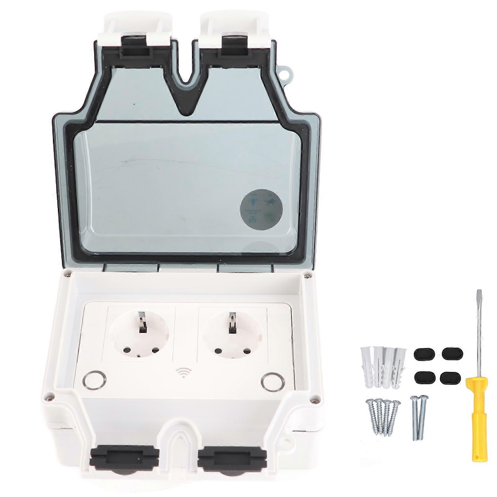 Waterproof Power Socket Outdoor IP66 Rainproof Wall Electrical Wifi Smart Plug Type 86 16A