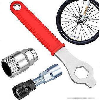Bike Crank Puller Tool Set Bike Crank Tool Set with 16mm Wrench Suitable for Disassembling Bike Cranks