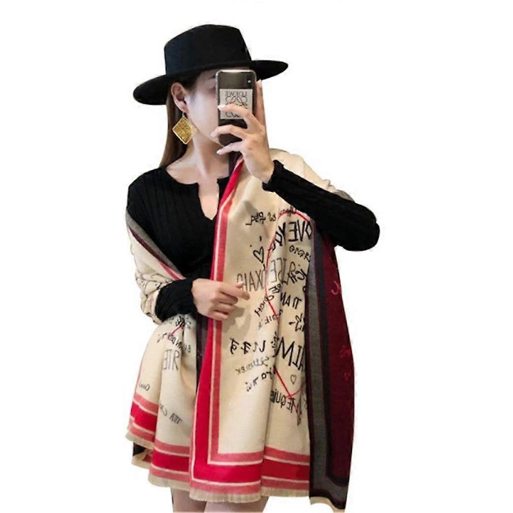 Pashmina Scarf Fringed Shawl Fashion Warm Thicken Wrap for Students