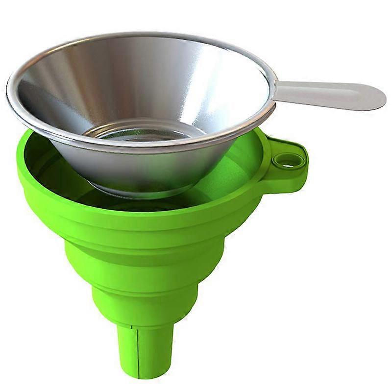 3D Printer Accessories Silicone Collapsible Funnel with Stainless Steel Resin Filter Cup for SLA DLP LCD for 3D Printer