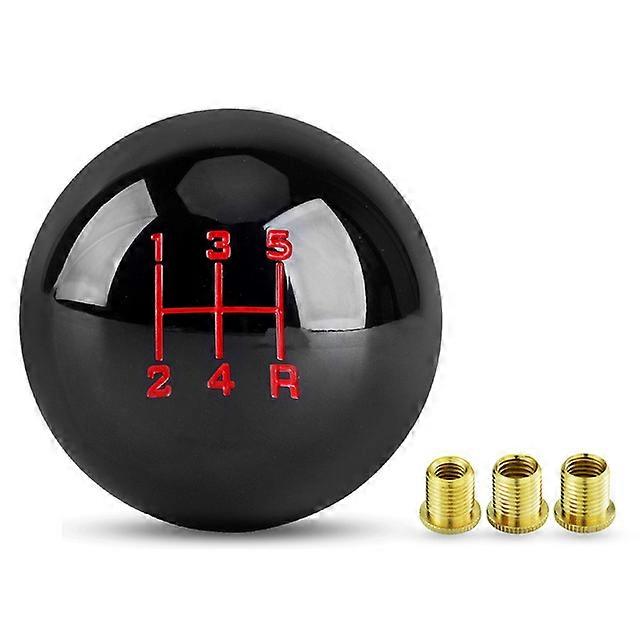 5 Speed Gear Shift Knob With M8 M10 M12 Adapter Replacement Shifter Round Ball Automatic Manual Car Stick Shift Heads