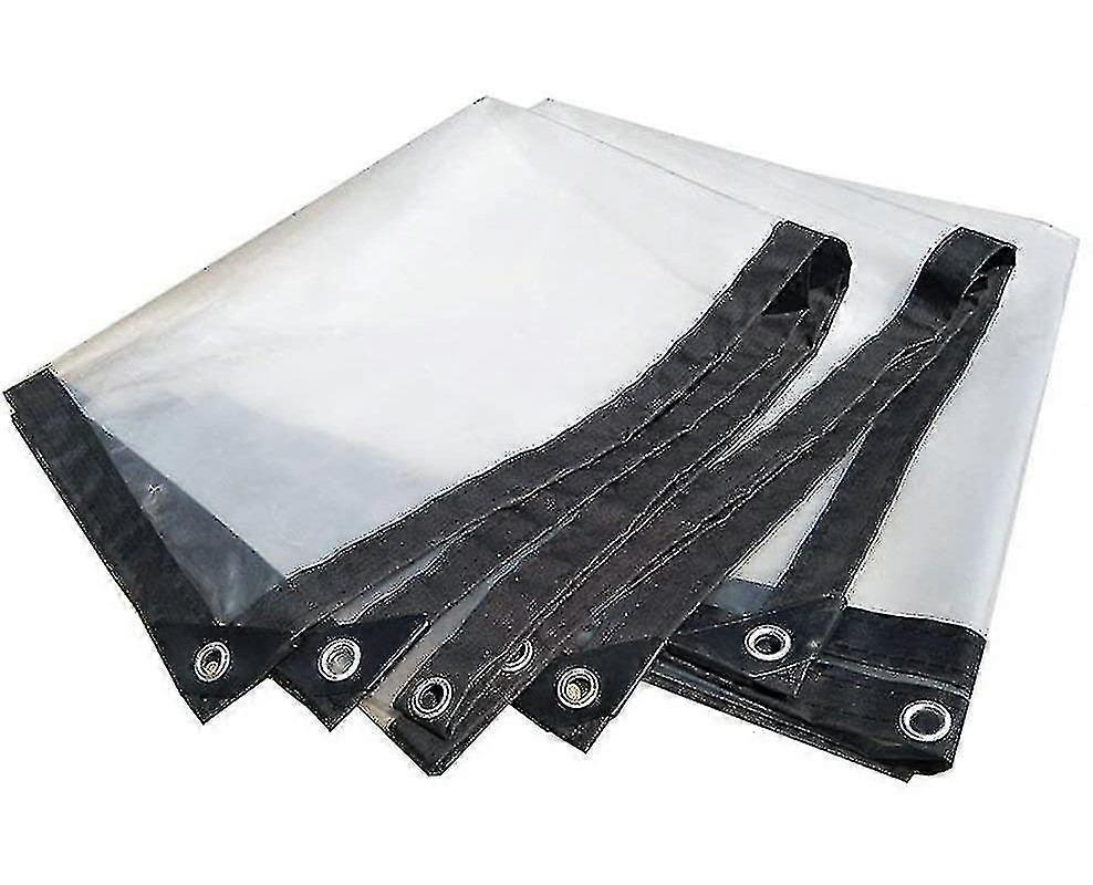 Bâche transparente imperméable et résistante avec œillets