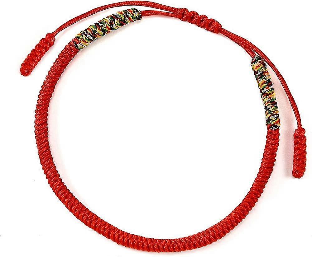 Good Luck Handmade Bracelets, Tibetan Woven String Bracelets, Adjustable Rope