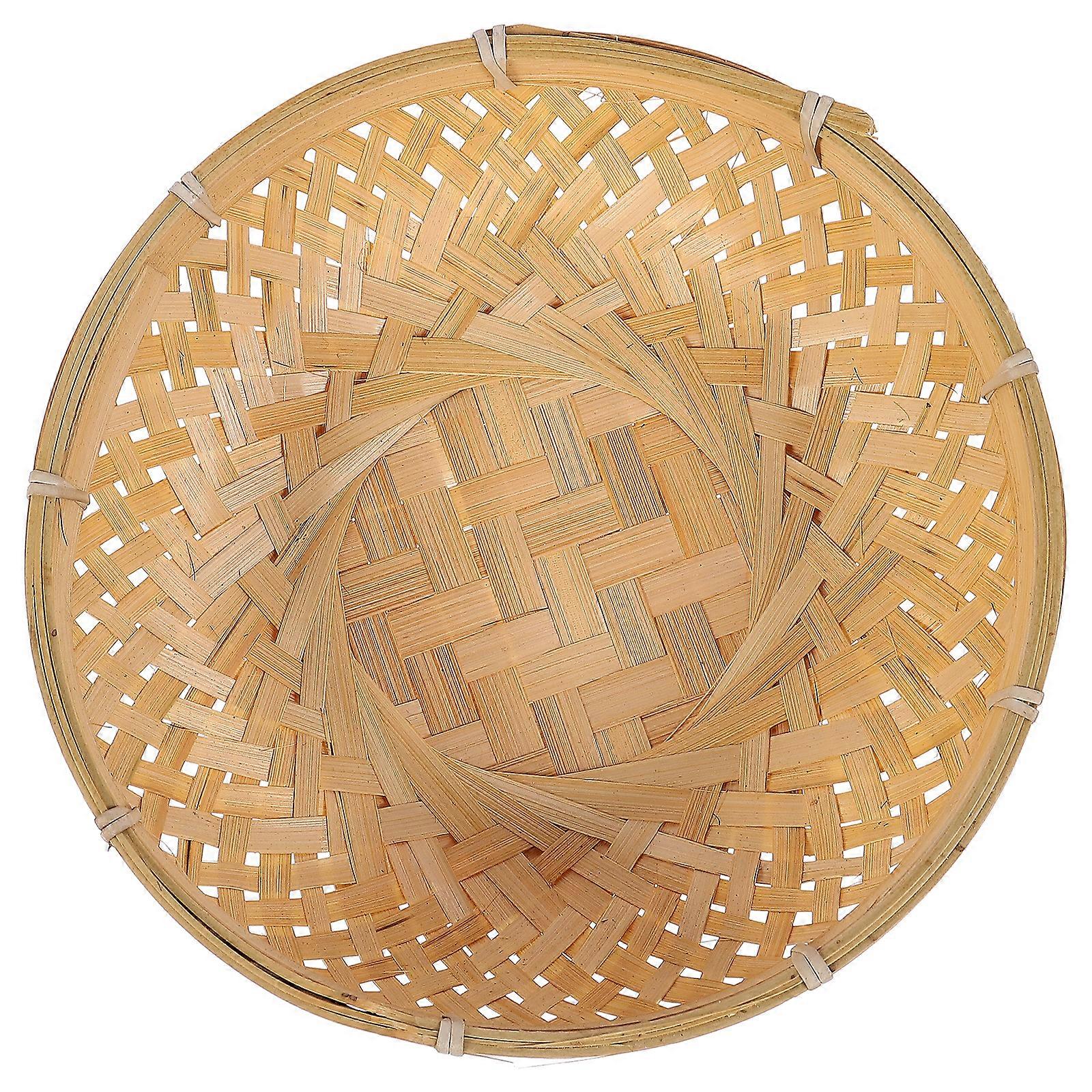 1pc Woven Basket Bamboo Storage Basket Bread Basket Fruit Storage Container