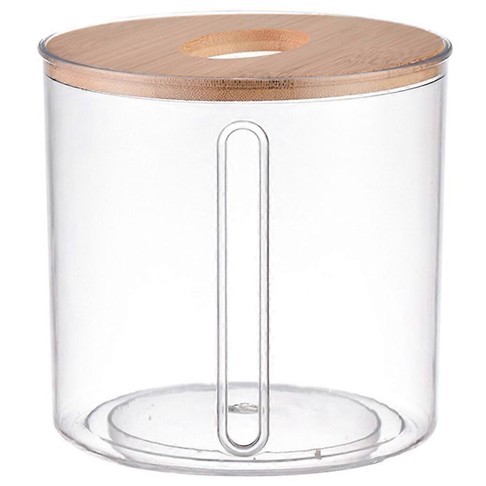 Distributeur de papier à rouleaux ménagers Porte-serviettes de table Récipient rond transparent en papier de soie