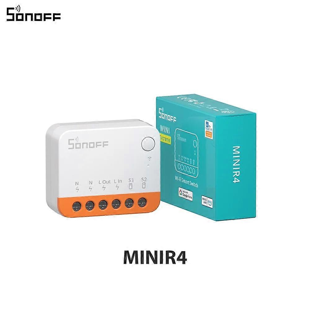 SONOFF MINIR4 Extreme Wi-Fi Smart Switch Detach Delay Tiny Size External Switch Control Voice Control via eWeLink Alexa Google