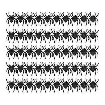 50pcs Kunststoff Spinne Requisiten Aprilscherz 'Tag Halloween Spinne Streich Requisiten