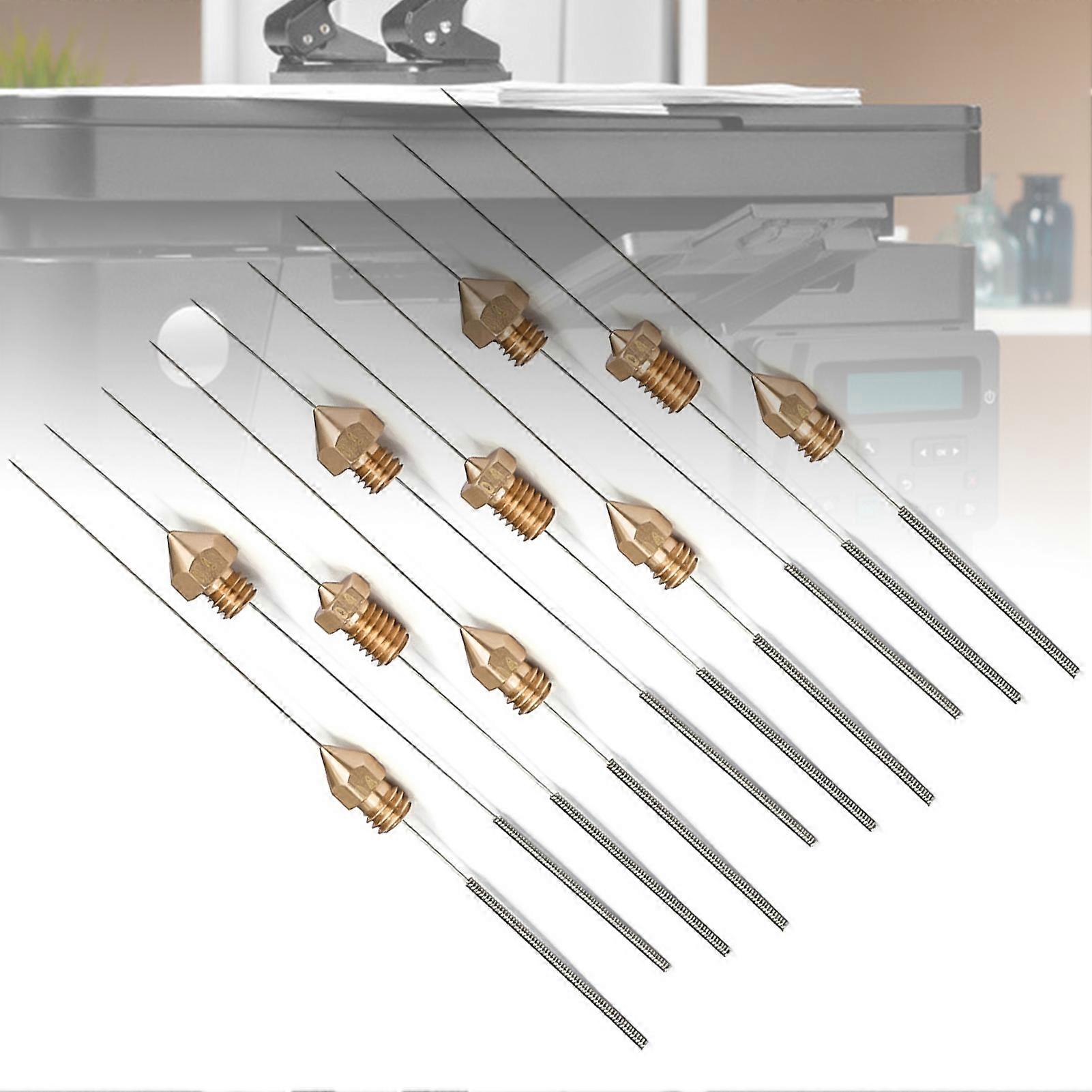 10Pcs/Set Nozzle Cleaning Needles Stainless Steel Replacement Flexible Needle for Nozzle 3D Printer Accessories Mengxi