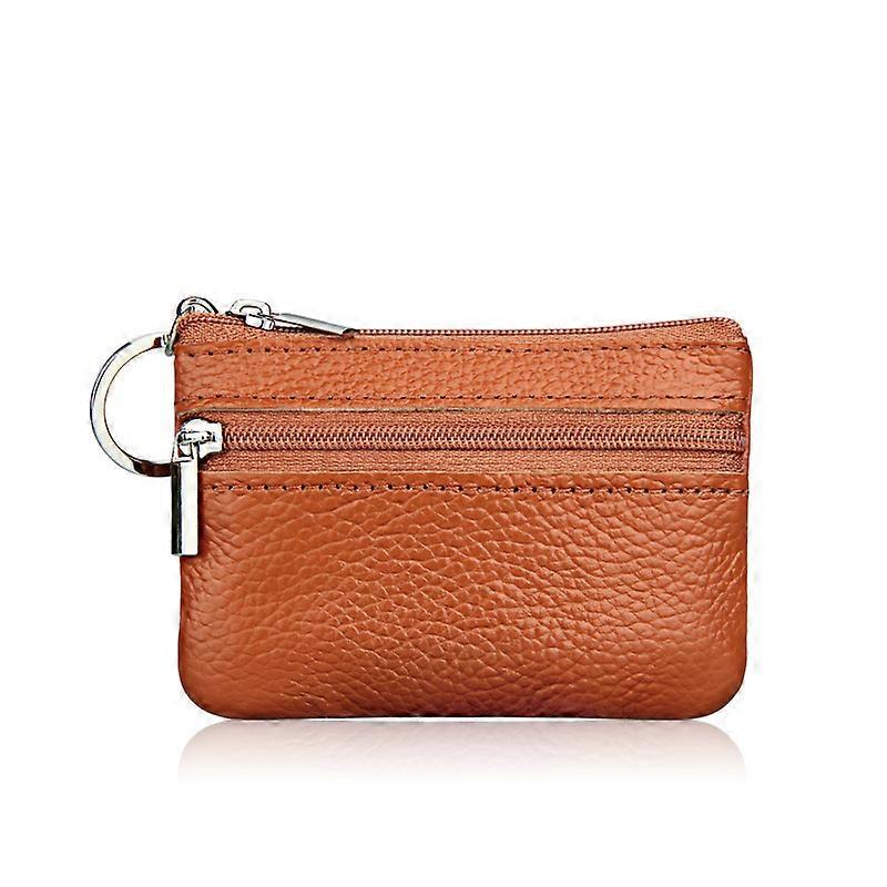 Portable Mini Purse Change Coin Key Case Card Holder Unisex Zip Wallet Pouch With Ring