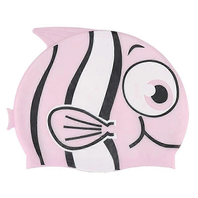 Silicone Swimming Cap Children Cartoon Swimming Cap Cute Fish Swimming Cap
