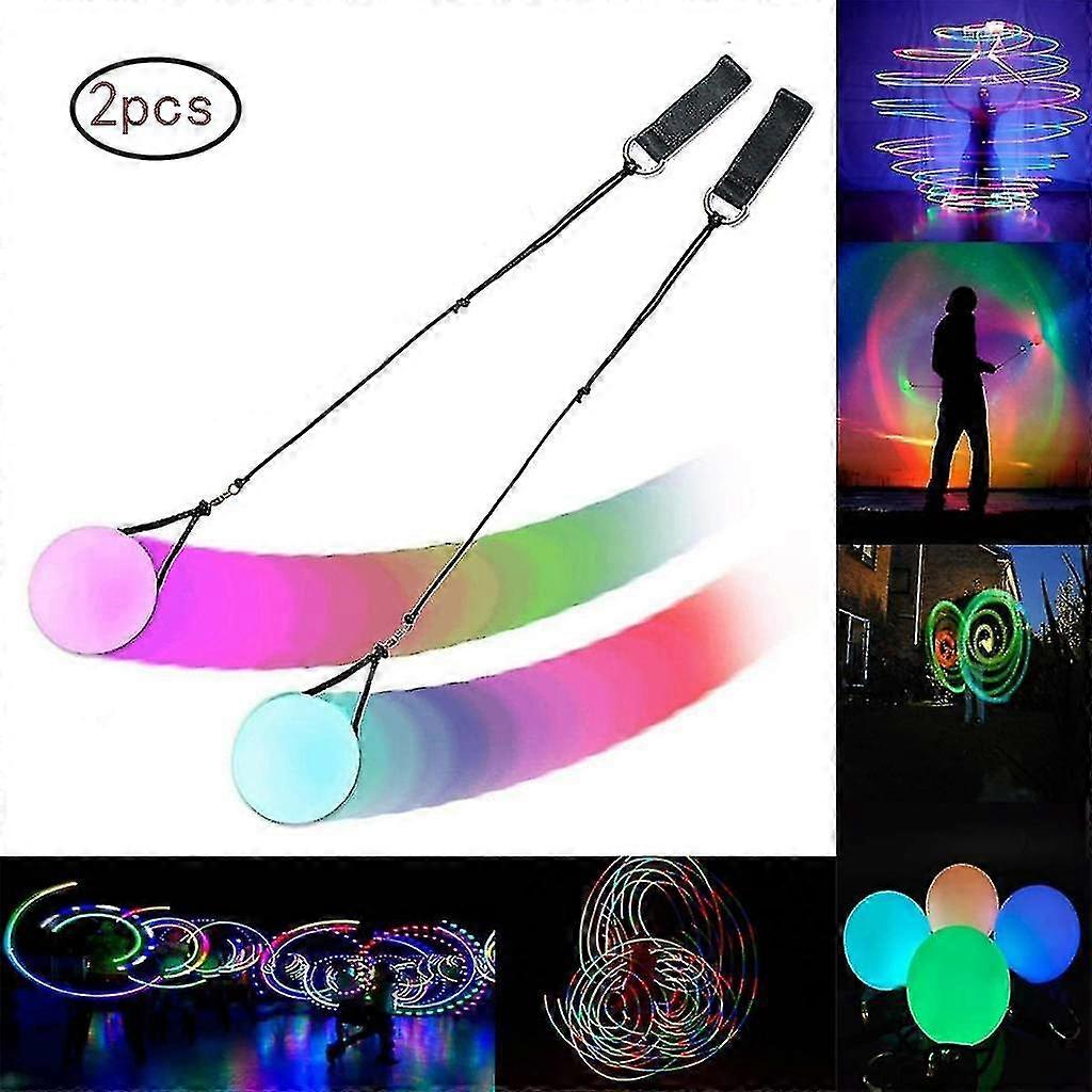 Noctilucent Poi οδήγησε πολύχρωμο φως Poi με τσάντα firetoys