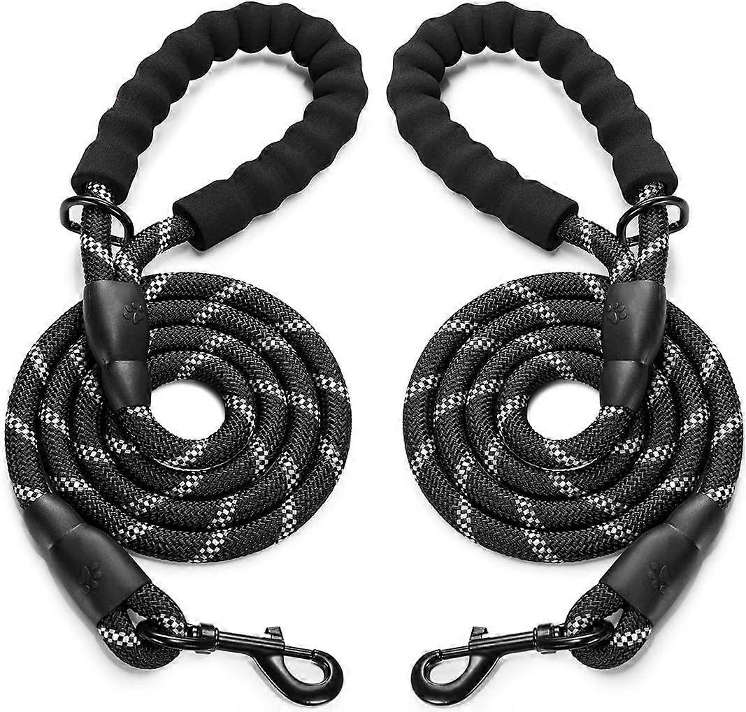 Strong Dog Lead 5 FT - Comfortable Padded Handle and Highly Reflective Threads