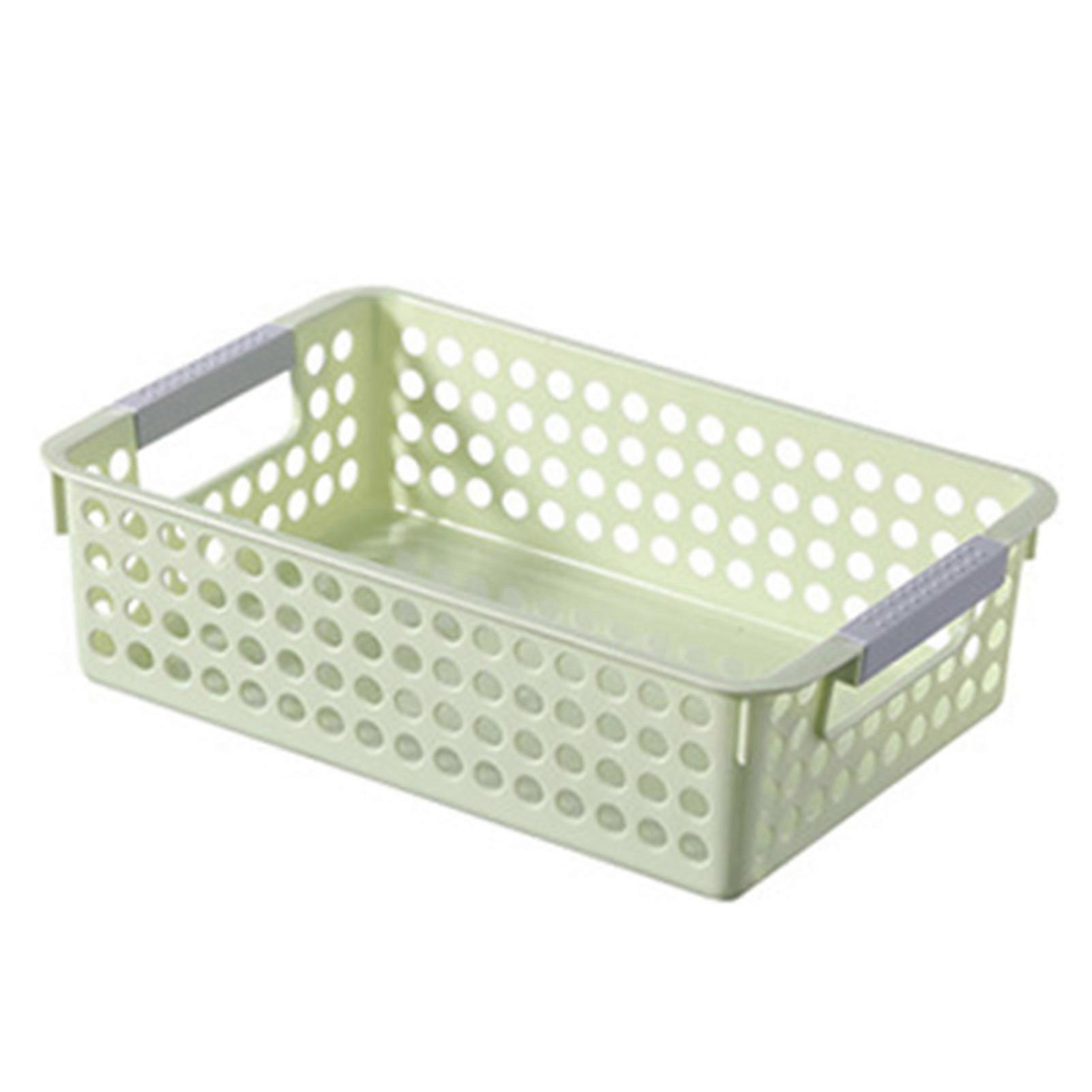 Storage Basket with Handle Dirt-proof PP Simple Appearance Sundries Storage Box Kitchen Supplies