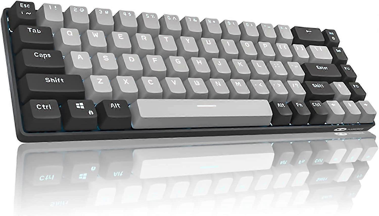 Rechargeable Bluetooth Wire Wireless Mechanical 68 Keys Compact Keyboard with LED Backlight for Gaming Office