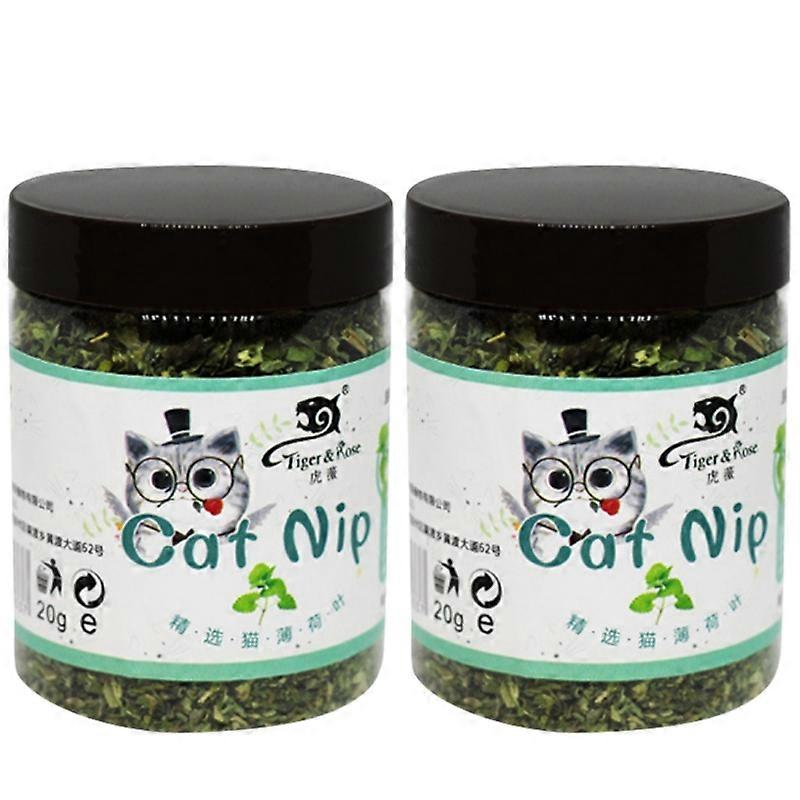 High Quality Catnip Dried Mint Leaves for Cat Little Kitten Dental Care Clean 2Bottles