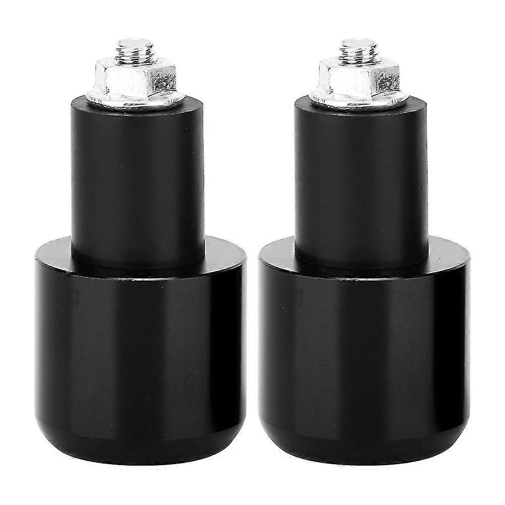 2Pcs Motorcycle Modification Accessory Handle Bar End Plug for 22mm Diameter Handlebar (Black)