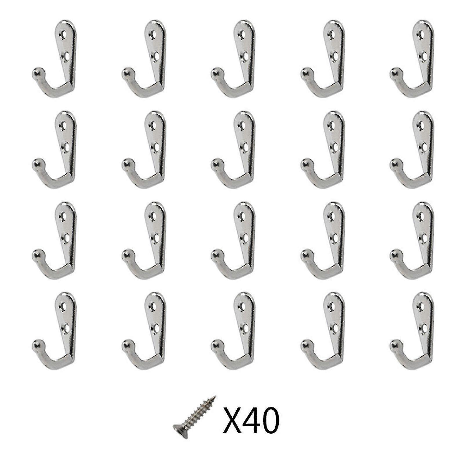 20 Pcs Towel Hooks For Bathroom Clothes Coat Bedroom Hook Livingroom Kitchen