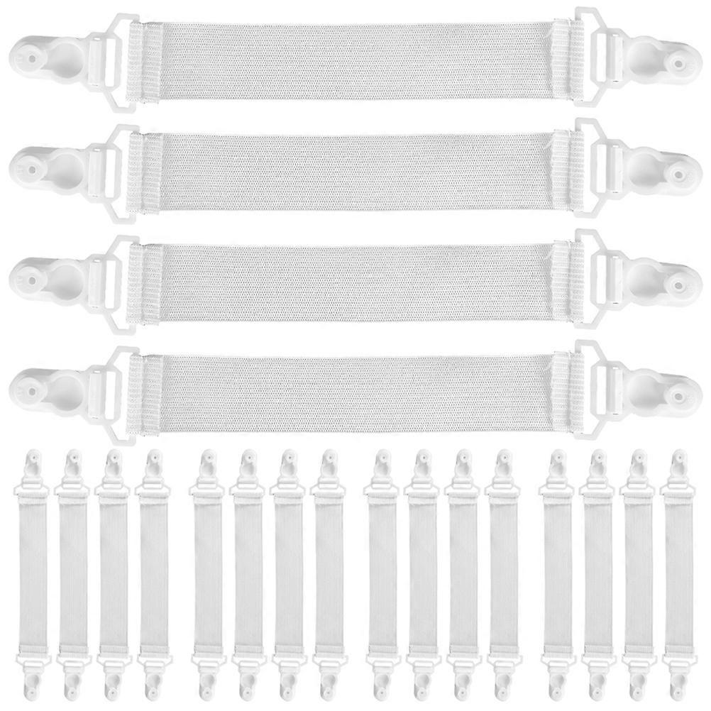 20pcs Bed Sheet Fasteners Bed Sheet Holder Straps Mattress Sheet Clips Straps