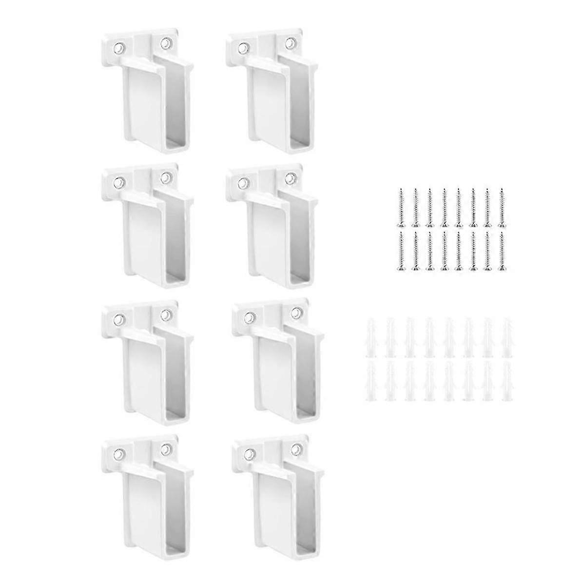 8pcs Wire Shelf End Brackets,plastic Closet Shelves Brackets Wall Mount Brackets Wire Shelf Corner
