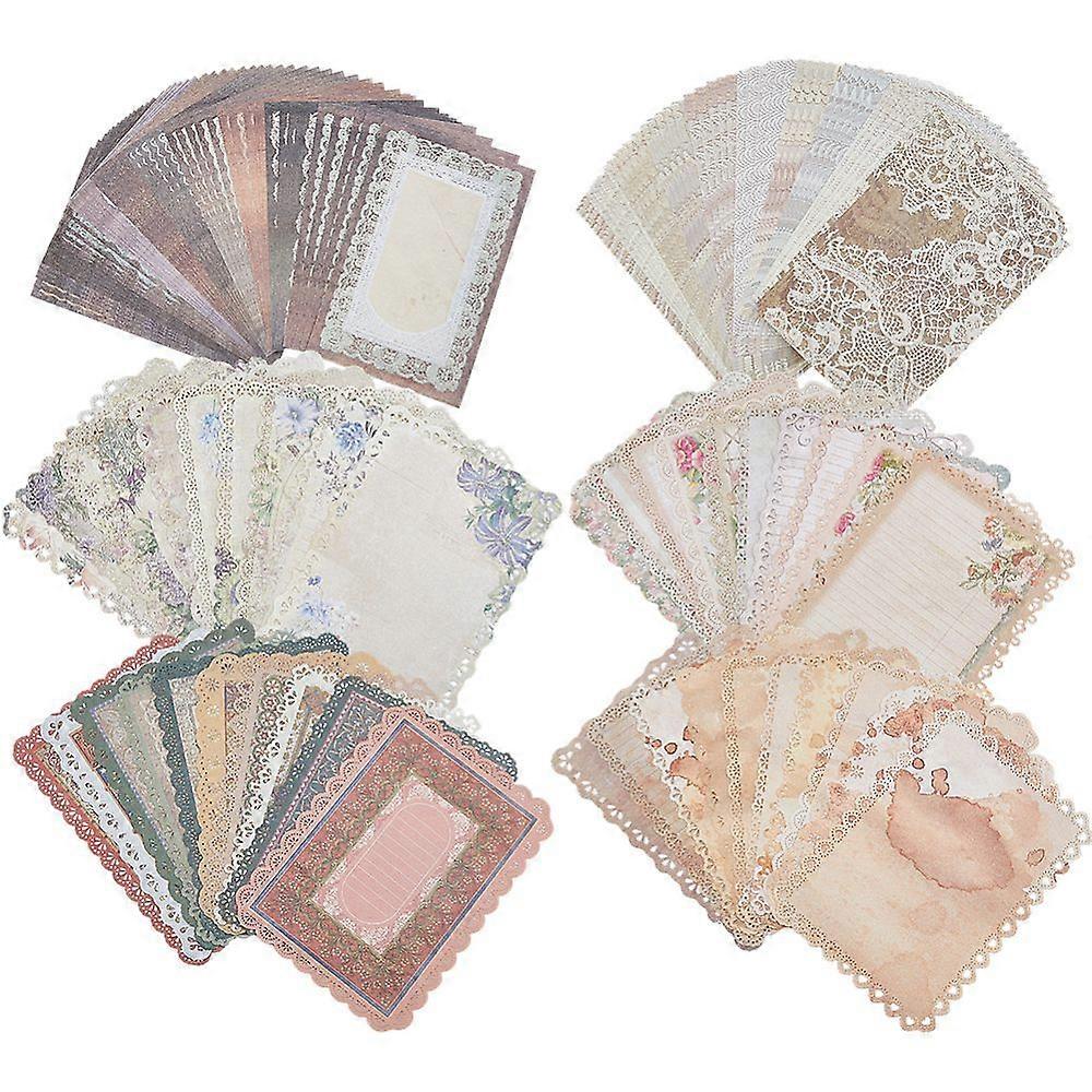 Flower Lace Scrapbook Paper Pads for DIY Album Scrapbook Background Paper Diary Decoration Mixed Color 110~175x70~125x0.2mm