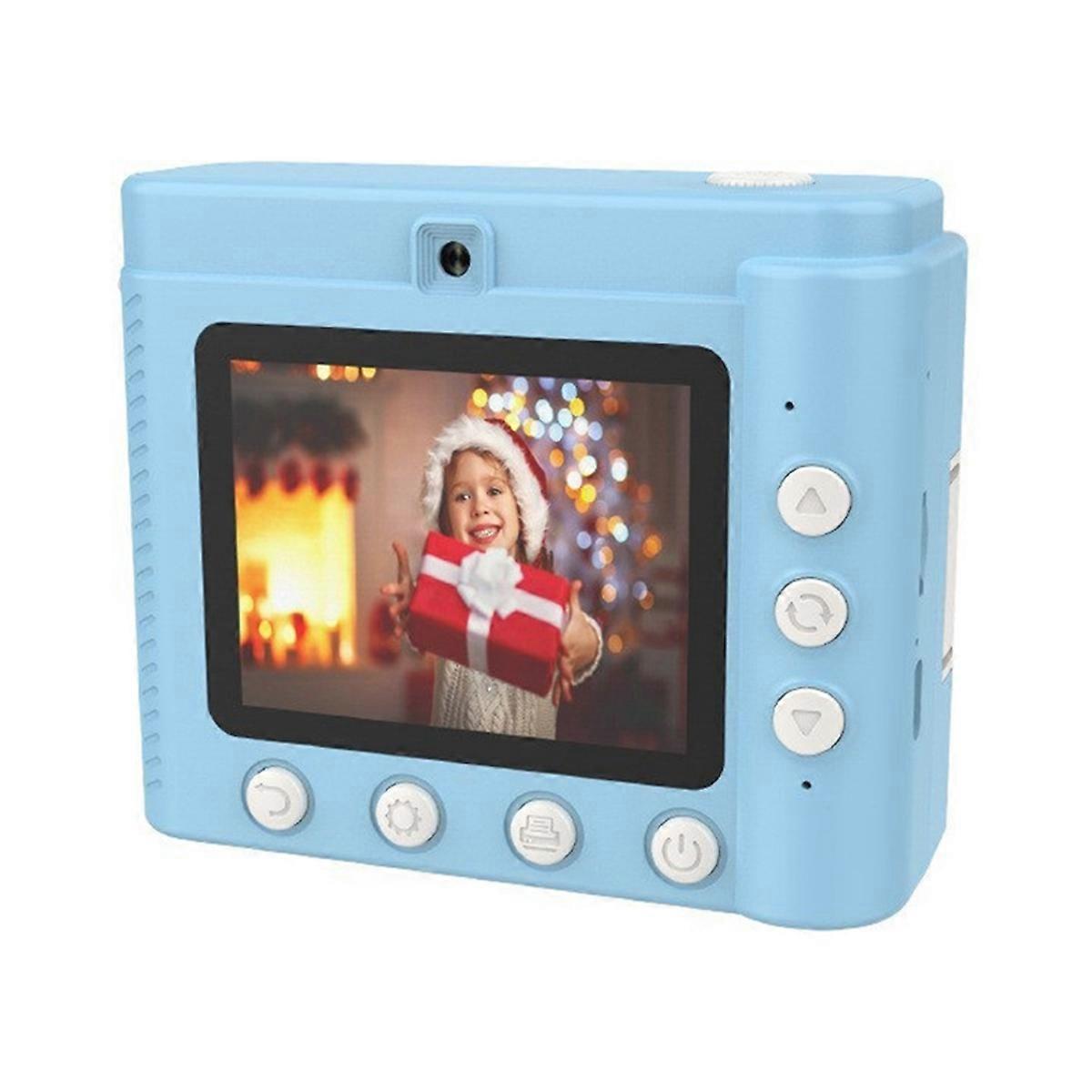 P6 Children Camera Instant Print 1080P Video Camera 2.8inch Display with Memory Card Blue
